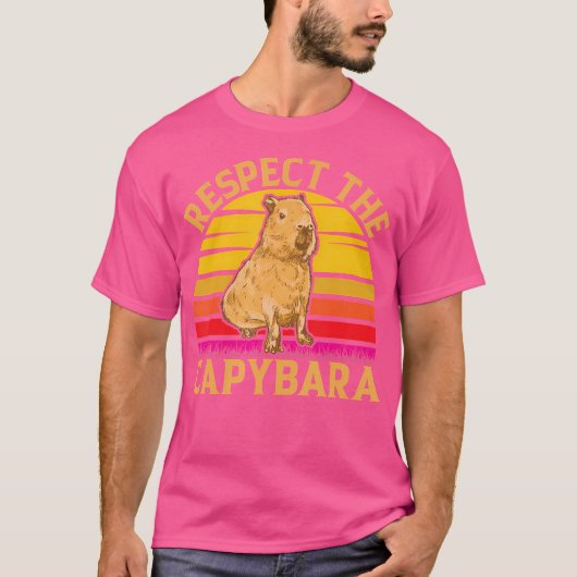 Respekt vor der Capybara Niedlich Capybara T-Shirt (Vorderseite)