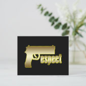 Respekt vor Gold Postkarte (Stehend Vorderseite)