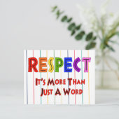 Respekt vor Regenbogen Postkarte (Stehend Vorderseite)