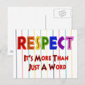 Respekt vor Regenbogen Postkarte (Vorne/Hinten)