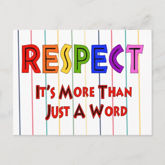 Respekt vor Regenbogen Postkarte (Vorderseite)
