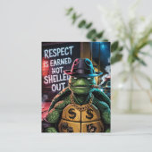 Respekt vor Schildkröten wird nicht ausgeschlossen Postkarte (Stehend Vorderseite)