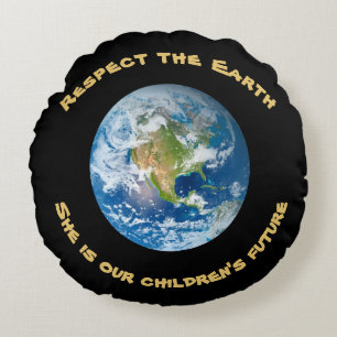 Respekt-Zukunft des Planeten-Erdrunden Kissens Rundes Kissen
