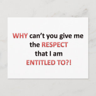 Respektanspruch Postkarte