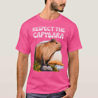 Respektiere das Capybara-Tier Lustige Nagetierlieb T-Shirt