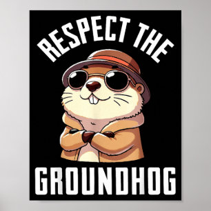 Respektiere das Erdhörnchen-Shirt Männer Frauen Lu Poster