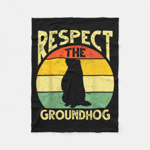 Respektiere das Groundhog-Woodchuck-Design Ground Fleecedecke