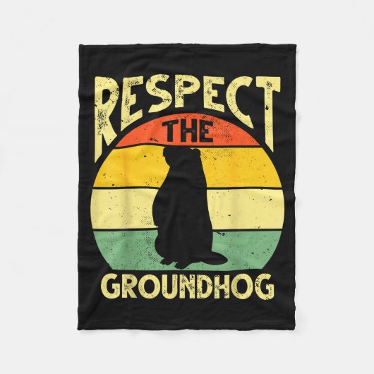 Respektiere das Groundhog-Woodchuck-Design Ground Fleecedecke (Vorderseite)