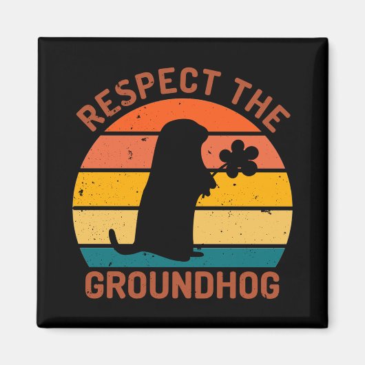 Respektiere das Murmeltier Magnet (Vorne)