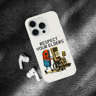 Respektiere deine Älteren Gaming Control Retro Lus iPhone 15 Pro Hülle
