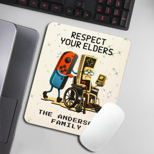 Respektiere deine Älteren Gaming Control Retro Lus Mousepad