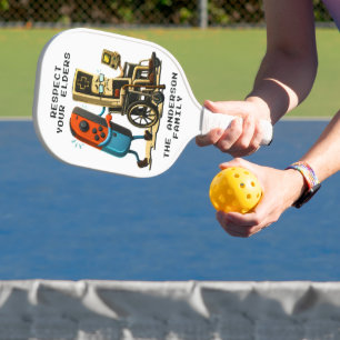 Respektiere deine Älteren Gaming Control Retro Lus Pickleball Schläger