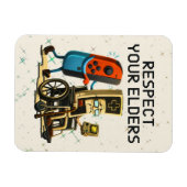 Respektiere deine Älteren Retro-Fun-Gaming-Control Magnet (Horizontal)