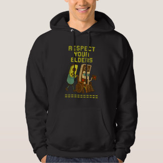Respektiere deine Älteren Retro-Gaming Lustiger Ga Hoodie