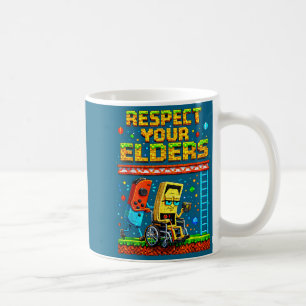 Respektiere deine Älteren Retro-Gaming Lustiger Ga Kaffeetasse