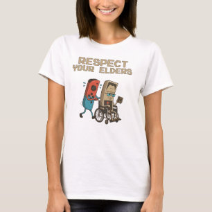 Respektiere deine Älteren Retro-Gaming Lustiger Ga T-Shirt