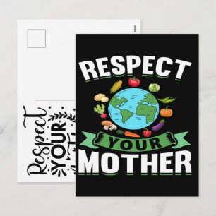Respektiere Deine Mutter Comfort Colors Life Shirt Feiertagspostkarte