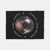 Respektiere deine Mutter Disco-Kugel Vintage Fleecedecke (Vorderseite (Horizontal))