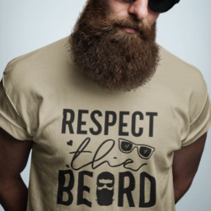 Respektiere den Bart Lustiges Design Tri-Blend Shirt