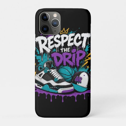 Respektiere den Basketball-Design-Drip Case-Mate iPhone Hülle (Rückseite)