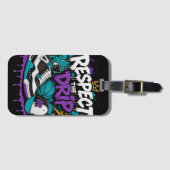 Respektiere den Basketball-Design-Drip Gepäckanhänger (Vorderseite (Horizontal))