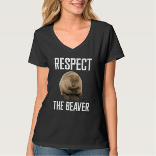 Respektiere den Biber Wildtier für Biber T-Shirt