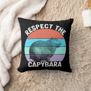 Respektiere den Capybara Lustiger Capybara-Fan Kissen