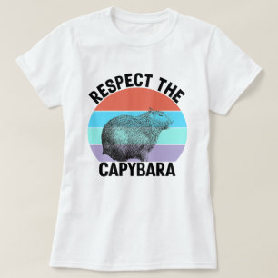 Respektiere den Capybara Lustiges Nagetier Capybar T-Shirt
