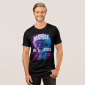 Respektiere den Einsatz Tri-Blend Shirt (Vorderseite voll)