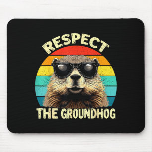 Respektiere den Groundhog-Liebhaber Vintage-Tier E Mousepad