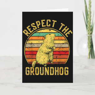 Respektiere den Murmeltier Retro Vintage Ground Ho Karte
