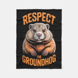 Respektiere den Murmeltiertag Punxsutawney Phil Lu Fleecedecke