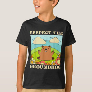 Respektiere den Tag des Murmeltieres Männer Frauen T-Shirt