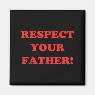 Respektiere den Vater Minimalismus Retro Lustiger  Magnet