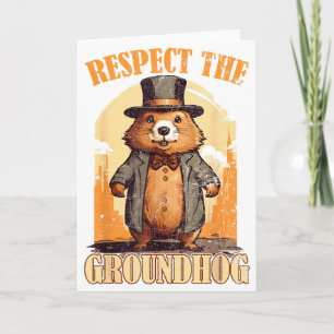 Respektiere den Waldmurmeltier lustigen Groundhog  Karte