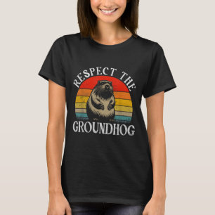 Respektiere den Waldmurmeltier lustiger Spruch Ret T-Shirt