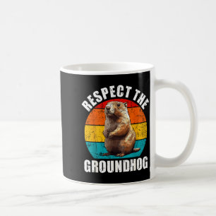 Respektiere den Waldmurmeltier-Retroschmuck zum Ta Kaffeetasse