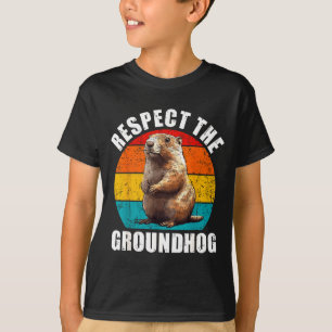 Respektiere den Waldmurmeltier-Retroschmuck zum Ta T-Shirt