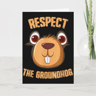 Respektiere den Waldmurmeltiertag Lustiger Waldmur Karte