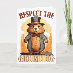 Respektiere den Waldmurmeltiertier Lustiger Ground Karte