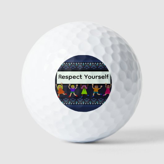 Respektiere Dich Selbst Golfbälle (Vorderseite)