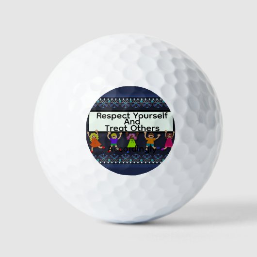 Respektiere Dich Selbst Golfbälle (Vorderseite)