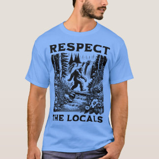 Respektiere die Einheimischen retro T-Shirt