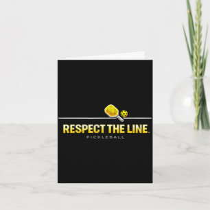Respektiere die Linie Pickleball-Typografie-Paddle Karte