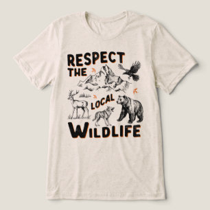 Respektiere die lokale Tierwelt Vintage Berg Tri-Blend Shirt