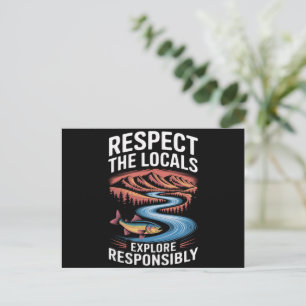 Respektiere die lokalen Fische Ozean Rette den Pla Postkarte