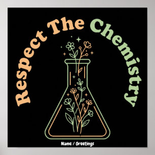Respektiere die Retro-Botanik-Wissenschaft Chemie Poster