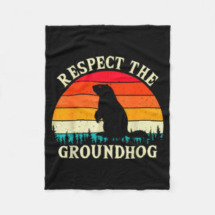 Respektiere die Waldmurmeltiere Nagetiere Niedlich Fleecedecke