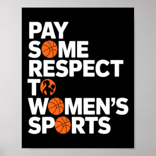 Respektiere Frauensport Stärkende Sketll-Zitat  Poster