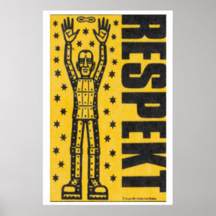 Respektiere menschliche Figur Streichholzschachtel Poster